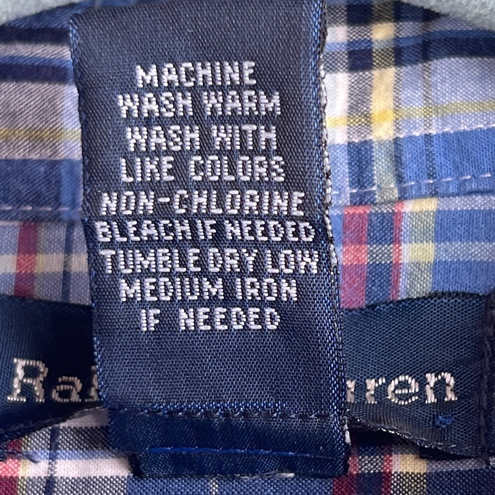 Ralph Lauren Blue Plaid Button Down - Picture 7 of 7